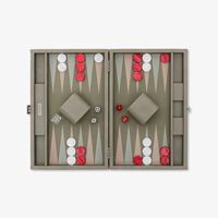 Light Grey Elephant Medium Backgammon Set, small
